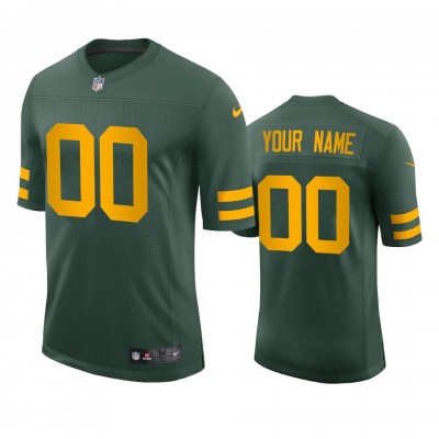 Green Bay Packers Custom Men's Nike Alternate Vapor Limited Player NFL Jersey - Green